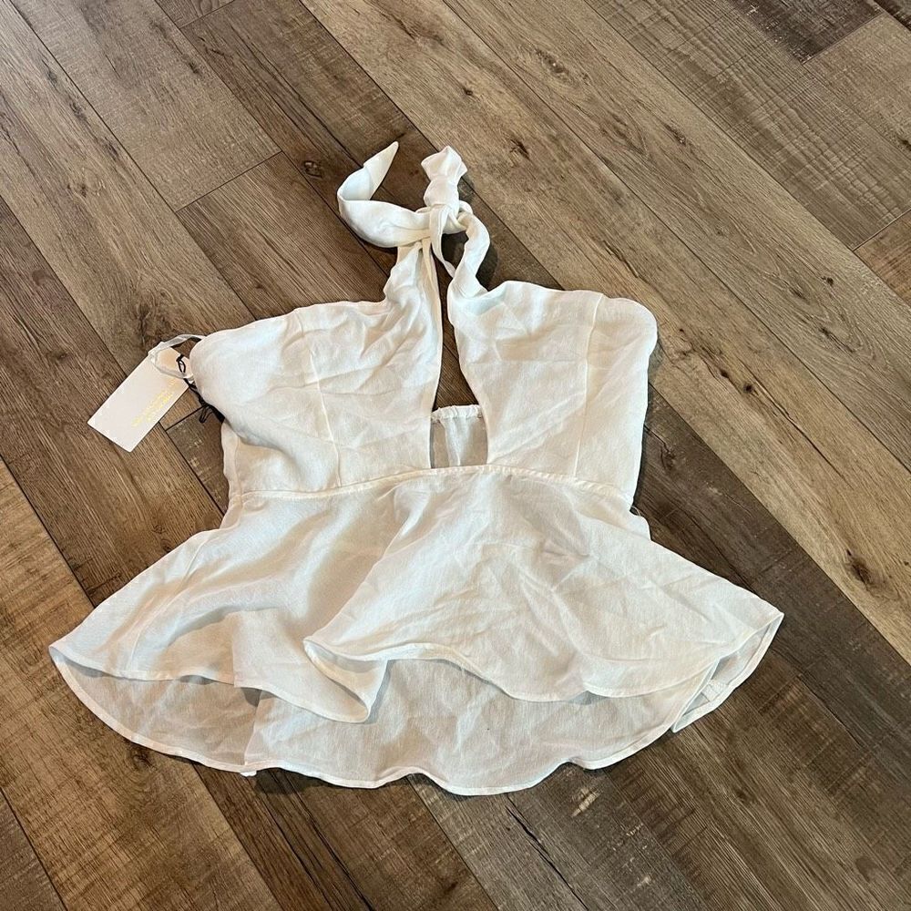 Cotton candy la white top size L